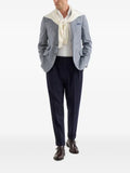 Brunello Cucinelli cashmere and silk houndstooth flannel deconstructed Cavallo blazer