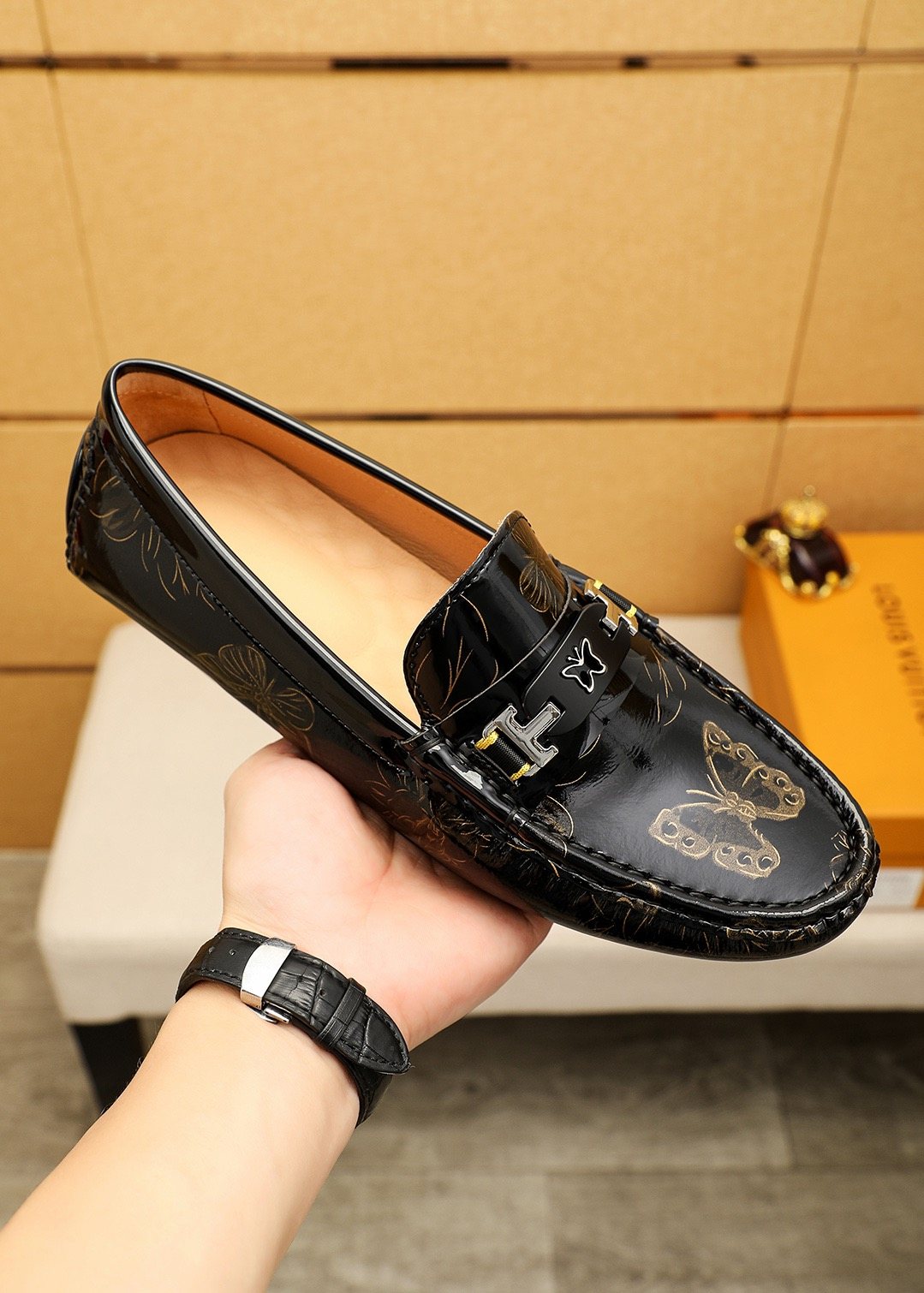 Louis Vuitton Black Buckle Loafers